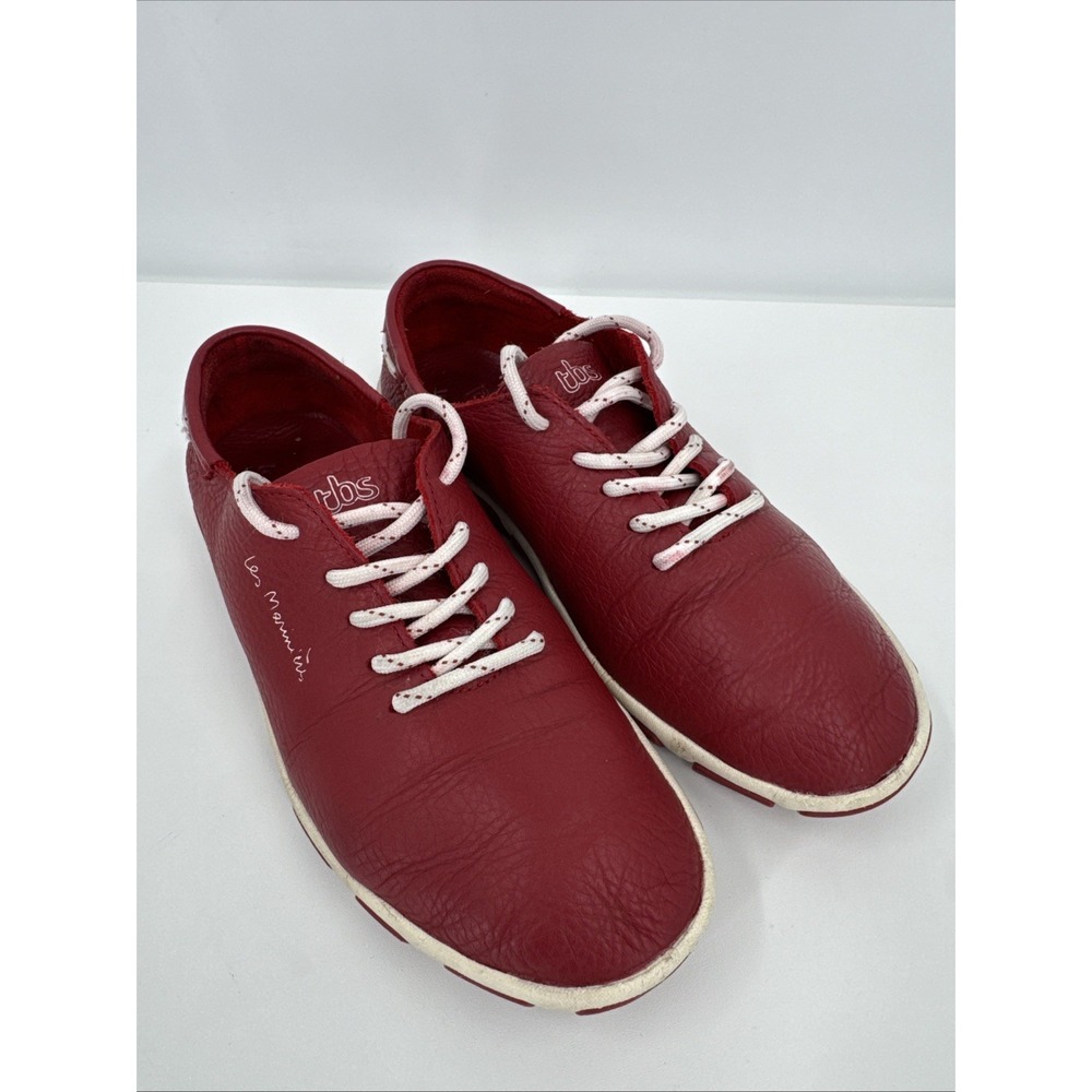 TBS JAZARU Scarpe Da Vela Dream Cruiser In Pelle Rouge Womens Size 39/8.5 Unique